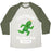 Virgin Teez  Baseball Tee Unisex Tri-Blend Baseball Tee / small / Oatmeal / Moss CACTAUR RUNNING TEAM UNISEX TRI-BLEND BASEBALL TEE