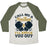 Virgin Teez  Baseball Tee Unisex Tri-Blend Baseball Tee / small / Oatmeal / Moss CALL ME A KNOCKOUT & I'LL KNOCK YOU OUT UNISEX TRI-BLEND BASEBALL TEE