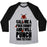 Virgin Teez  Baseball Tee Unisex Tri-Blend Baseball Tee / small / Athletic Gray / Black CALL ME A PUCK BUNNY AND I WILL PUNCH YOUR TEETH OUT UNISEX TRI-BLEND BASEBALL TEE