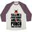 Virgin Teez  Baseball Tee Unisex Tri-Blend Baseball Tee / small / Oatmeal / Maroon CALL ME A PUCK BUNNY AND I WILL PUNCH YOUR TEETH OUT UNISEX TRI-BLEND BASEBALL TEE