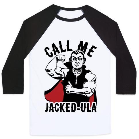 Virgin Teez  Baseball Tee Unisex Classic Baseball Tee / x-small / White/Black CALL ME JACKED-ULA UNISEX CLASSIC BASEBALL TEE
