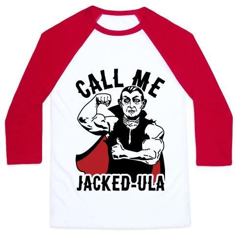 Virgin Teez  Baseball Tee Unisex Classic Baseball Tee / x-small / White/Red CALL ME JACKED-ULA UNISEX CLASSIC BASEBALL TEE