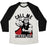 Virgin Teez  Baseball Tee Unisex Tri-Blend Baseball Tee / small / Oatmeal / Black CALL ME JACKED-ULA UNISEX TRI-BLEND BASEBALL TEE