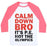 Virgin Teez  Baseball Tee Unisex Classic Baseball Tee / x-small / White/Neon Pink CALM DOWN BRO (IT'S P.E. NOT THE OLYMPICS) UNISEX CLASSIC BASEBALL TEE