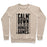 Virgin Teez  Pullover Crewneck Sweatshirt / x-small / Heathered Oatmeal CALM DOWN. IT'S P.E. NOT THE HUNGER GAMES CREWNECK SWEATSHIRT