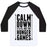 Virgin Teez  Baseball Tee Unisex Classic Baseball Tee / x-small / White/Black CALM DOWN. IT'S P.E. NOT THE HUNGER GAMES UNISEX CLASSIC BASEBALL TEE