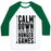 Virgin Teez  Baseball Tee Unisex Classic Baseball Tee / x-small / White/Dark Green CALM DOWN. IT'S P.E. NOT THE HUNGER GAMES UNISEX CLASSIC BASEBALL TEE