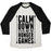 Virgin Teez  Baseball Tee Unisex Tri-Blend Baseball Tee / small / Oatmeal / Black CALM DOWN. IT'S P.E. NOT THE HUNGER GAMES UNISEX TRI-BLEND BASEBALL TEE