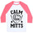 Virgin Teez  Baseball Tee Unisex Classic Baseball Tee / x-small / White/Neon Pink CALM YOUR MITTS UNISEX CLASSIC BASEBALL TEE
