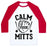 Virgin Teez  Baseball Tee Unisex Classic Baseball Tee / x-small / White/Red CALM YOUR MITTS UNISEX CLASSIC BASEBALL TEE