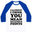 Virgin Teez  Baseball Tee Unisex Classic Baseball Tee / x-small / White/Blue CALORIES? I THINK YOU MEAN DELICIOUS POINTS UNISEX CLASSIC BASEBALL TEE