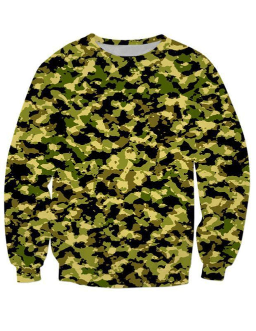 Virgin Teez Sublimation Sweatshirts Small Camouflage Unisex Sweat Shirt