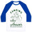 Virgin Teez  Baseball Tee Unisex Classic Baseball Tee / x-small / White/Blue CAMPING IS THE ANSWER UNISEX CLASSIC BASEBALL TEE