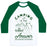 Virgin Teez  Baseball Tee Unisex Classic Baseball Tee / x-small / White/Dark Green CAMPING IS THE ANSWER UNISEX CLASSIC BASEBALL TEE
