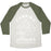 Virgin Teez  Baseball Tee Unisex Tri-Blend Baseball Tee / small / Oatmeal / Moss CAMPING IS THE ANSWER UNISEX TRI-BLEND BASEBALL TEE