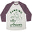 Virgin Teez  Baseball Tee Unisex Tri-Blend Baseball Tee / small / Oatmeal / Maroon CAMPING IS THE ANSWER UNISEX TRI-BLEND BASEBALL TEE