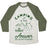 Virgin Teez  Baseball Tee Unisex Tri-Blend Baseball Tee / small / Oatmeal / Moss CAMPING IS THE ANSWER UNISEX TRI-BLEND BASEBALL TEE