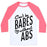 Virgin Teez  Baseball Tee Unisex Classic Baseball Tee / x-small / White/Neon Pink CAN'T BE BABES WITHOUT ABS UNISEX CLASSIC BASEBALL TEE