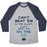 Virgin Teez  Baseball Tee Unisex Tri-Blend Baseball Tee / small / Athletic Gray / Navy CAN'T BEAT 'EM ON THE ICE UNISEX TRI-BLEND BASEBALL TEE