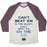 Virgin Teez  Baseball Tee Unisex Tri-Blend Baseball Tee / small / Oatmeal / Maroon CAN'T BEAT 'EM ON THE ICE UNISEX TRI-BLEND BASEBALL TEE