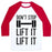 Virgin Teez  Baseball Tee Unisex Classic Baseball Tee / x-small / White/Red CAN'T STOP LIFT IT LIFT IT UNISEX CLASSIC BASEBALL TEE