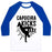 Virgin Teez  Baseball Tee Unisex Classic Baseball Tee / x-small / White/Blue CAPOEIRA KICKS AXE UNISEX CLASSIC BASEBALL TEE