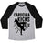 Virgin Teez  Baseball Tee Unisex Tri-Blend Baseball Tee / small / Athletic Gray / Black CAPOEIRA KICKS AXE UNISEX TRI-BLEND BASEBALL TEE