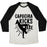 Virgin Teez  Baseball Tee Unisex Tri-Blend Baseball Tee / small / Oatmeal / Black CAPOEIRA KICKS AXE UNISEX TRI-BLEND BASEBALL TEE
