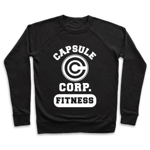 Virgin Teez  Pullover Crewneck Sweatshirt / x-small / Black CAPSULE CORP. FITNESS CREWNECK SWEATSHIRT