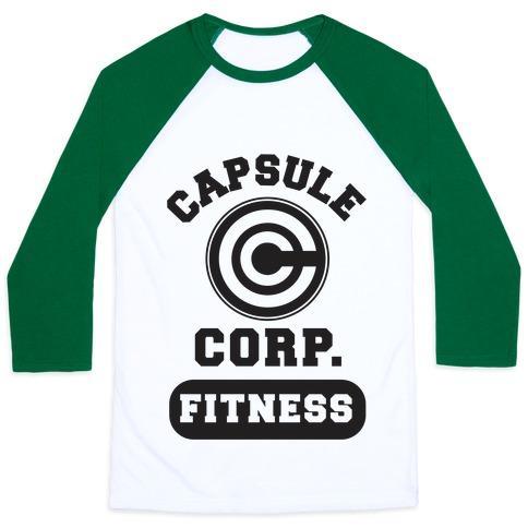 Virgin Teez  Baseball Tee Unisex Classic Baseball Tee / x-small / White/Dark Green CAPSULE CORP. FITNESS UNISEX CLASSIC BASEBALL TEE