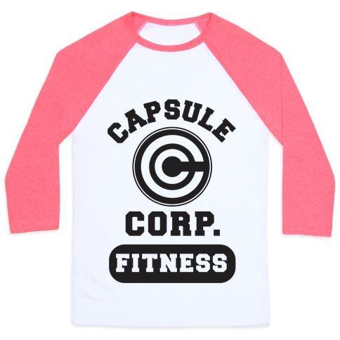 Virgin Teez  Baseball Tee Unisex Classic Baseball Tee / x-small / White/Neon Pink CAPSULE CORP. FITNESS UNISEX CLASSIC BASEBALL TEE