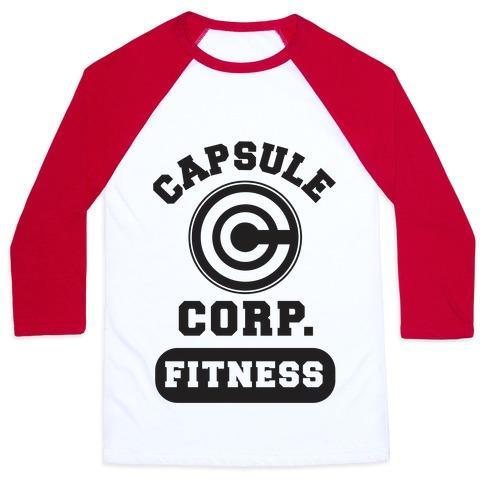 Virgin Teez  Baseball Tee Unisex Classic Baseball Tee / x-small / White/Red CAPSULE CORP. FITNESS UNISEX CLASSIC BASEBALL TEE