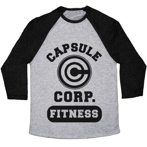 Virgin Teez  Baseball Tee Unisex Tri-Blend Baseball Tee / small / Athletic Gray / Black CAPSULE CORP. FITNESS UNISEX TRI-BLEND BASEBALL TEE