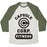 Virgin Teez  Baseball Tee Unisex Tri-Blend Baseball Tee / small / Oatmeal / Moss CAPSULE CORP. FITNESS UNISEX TRI-BLEND BASEBALL TEE