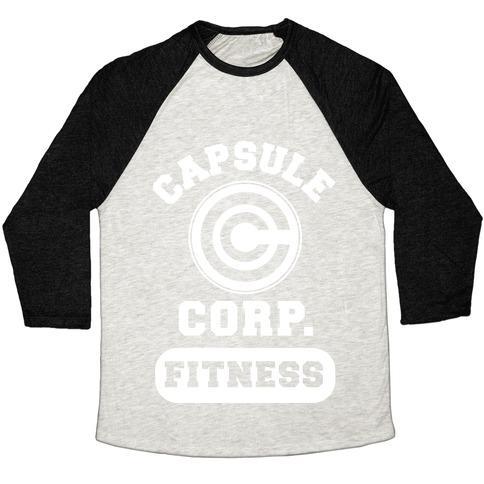 Virgin Teez  Baseball Tee Unisex Tri-Blend Baseball Tee / small / Oatmeal / Black CAPSULE CORP. FITNESS UNISEX TRI-BLEND BASEBALL TEE