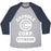 Virgin Teez  Baseball Tee Unisex Tri-Blend Baseball Tee / small / Athletic Gray / Navy CAPSULE CORP. FITNESS UNISEX TRI-BLEND BASEBALL TEE