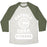 Virgin Teez  Baseball Tee Unisex Tri-Blend Baseball Tee / small / Oatmeal / Moss CAPSULE CORP. FITNESS UNISEX TRI-BLEND BASEBALL TEE