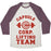 Virgin Teez  Baseball Tee Unisex Tri-Blend Baseball Tee / small / Oatmeal / Maroon CAPSULE CORP. LIFTING TEAM UNISEX TRI-BLEND BASEBALL TEE