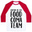 Virgin Teez  Baseball Tee Unisex Classic Baseball Tee / x-small / White/Red CAPTAIN OF THE FOOD COMA TEAM UNISEX CLASSIC BASEBALL TEE