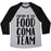 Virgin Teez  Baseball Tee Unisex Tri-Blend Baseball Tee / small / Athletic Gray / Black CAPTAIN OF THE FOOD COMA TEAM UNISEX TRI-BLEND BASEBALL TEE
