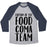 Virgin Teez  Baseball Tee Unisex Tri-Blend Baseball Tee / small / Athletic Gray / Navy CAPTAIN OF THE FOOD COMA TEAM UNISEX TRI-BLEND BASEBALL TEE