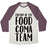 Virgin Teez  Baseball Tee Unisex Tri-Blend Baseball Tee / small / Oatmeal / Maroon CAPTAIN OF THE FOOD COMA TEAM UNISEX TRI-BLEND BASEBALL TEE