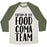 Virgin Teez  Baseball Tee Unisex Tri-Blend Baseball Tee / small / Oatmeal / Moss CAPTAIN OF THE FOOD COMA TEAM UNISEX TRI-BLEND BASEBALL TEE