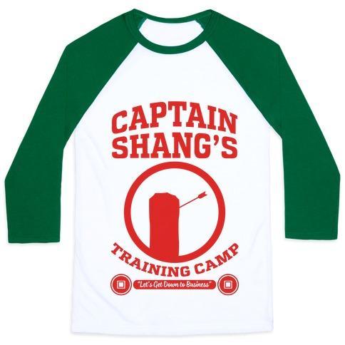 Virgin Teez  Baseball Tee Unisex Classic Baseball Tee / x-small / White/Dark Green CAPTAIN SHANG'S TRAINING CAMP UNISEX CLASSIC BASEBALL TEE