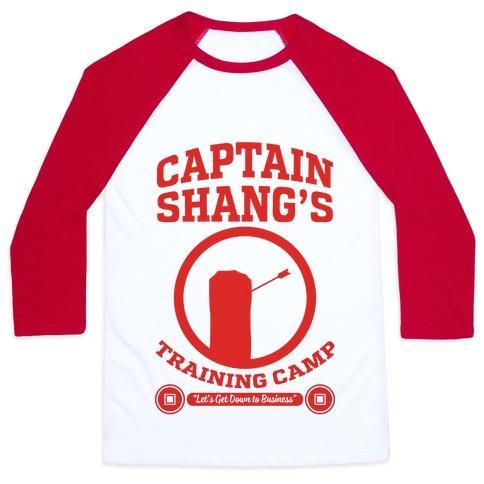 Virgin Teez  Baseball Tee Unisex Classic Baseball Tee / x-small / White/Red CAPTAIN SHANG'S TRAINING CAMP UNISEX CLASSIC BASEBALL TEE