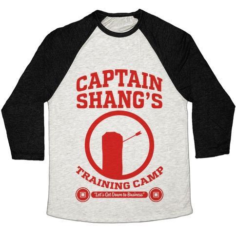 Virgin Teez  Baseball Tee Unisex Tri-Blend Baseball Tee / small / Oatmeal / Black CAPTAIN SHANG'S TRAINING CAMP UNISEX TRI-BLEND BASEBALL TEE