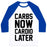 Virgin Teez  Baseball Tee Unisex Classic Baseball Tee / x-small / White/Blue CARBS NOW CARDIO LATER UNISEX CLASSIC BASEBALL TEE