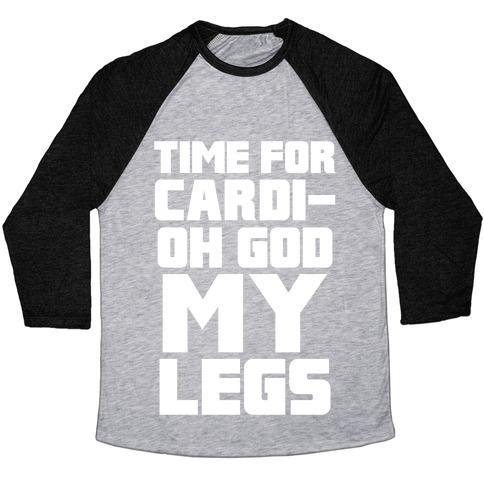 Virgin Teez  Baseball Tee Unisex Tri-Blend Baseball Tee / small / Athletic Gray / Black CARDI-OH GOD MY LEGS UNISEX TRI-BLEND BASEBALL TEE