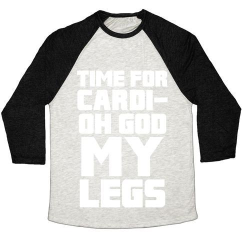 Virgin Teez  Baseball Tee Unisex Tri-Blend Baseball Tee / small / Oatmeal / Black CARDI-OH GOD MY LEGS UNISEX TRI-BLEND BASEBALL TEE
