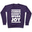Virgin Teez  Pullover Crewneck Sweatshirt / x-small / Purple CARDIO DOESN'T SPARK JOY CREWNECK SWEATSHIRT